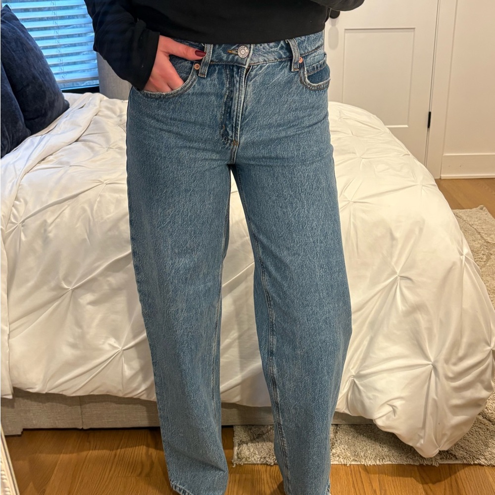 Garage Medium Blue Baggy Style Jeans